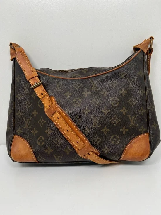 Louis Vuitton LV Shoulder Bag Boulogne 30 Brown Monogram - Picture 1 of 16